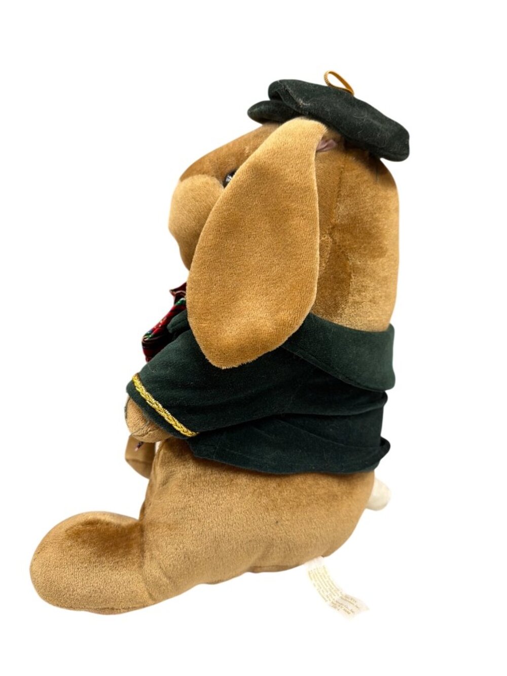Vintage 1985 Toys"R"Us Rabbit Ears Plush Bunny With Green Outfit & Plaid Bow Tie - Picture 5 of 7